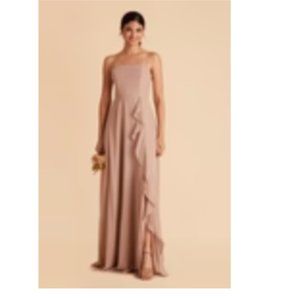 Birdy Grey Mauve Ruffle Maxi Dress
